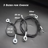 Bytiyar 1/8"(3mm) Wire Diam Galvanized Steel Cable Eyelets Ended Short