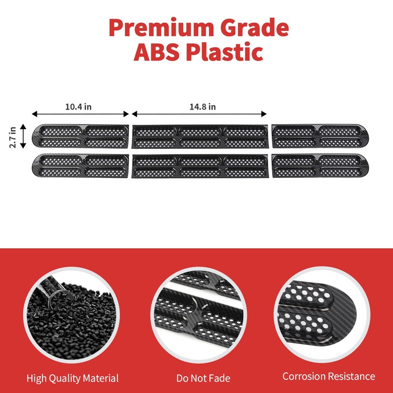 SQQP Front Grill Insert Mesh Grille Inserts Cover Kit 6Pcs