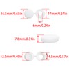 Pocoxll 100 Pieces White Screw Covers Caps,Plastic Hinged Screw Cover