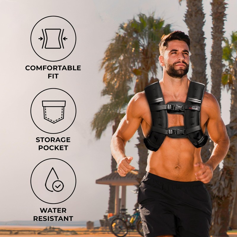 AmStaff Fitness Weighted Vest - Weight Vest for Running, Strength