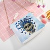 Diamond Painting Wallet White PU Leather Skull Pattern Chain Bag
