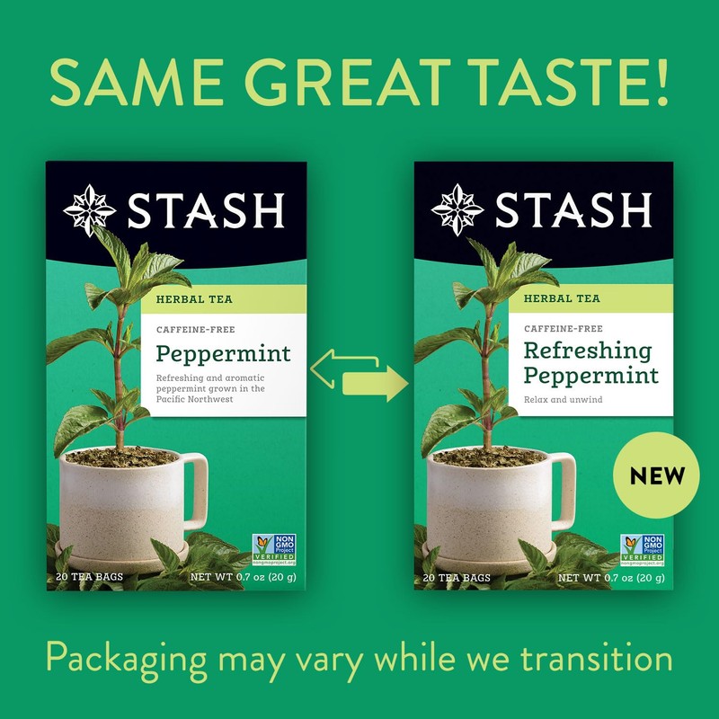 Stash Tea Soothing Herbal Tea 6 Flavor Variety Pack, 6