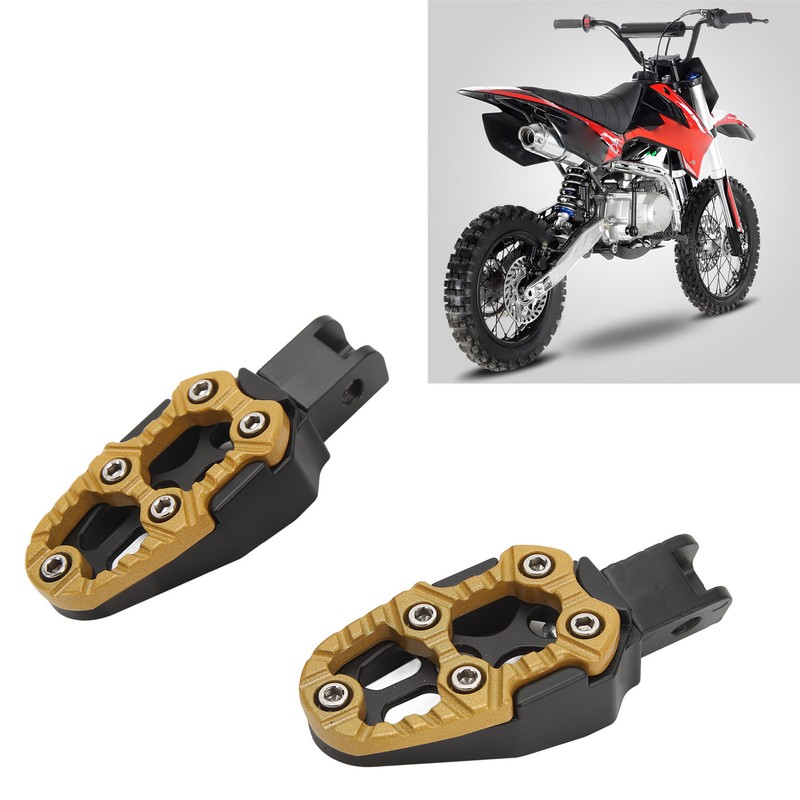 1 Pair Motorcycle Footpeg Left Right Anti Slip Universal Aluminum