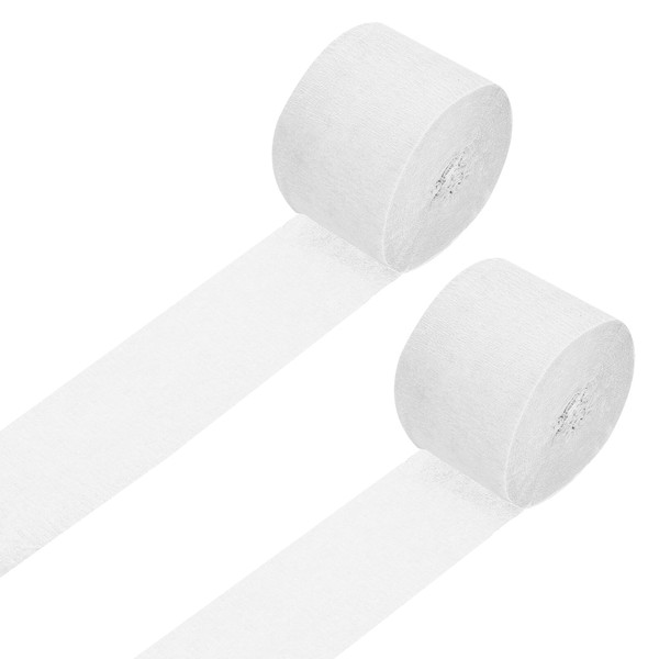 Rebower Crepe Paper Roll, White Crepe Paper Streamers Sheets, [for