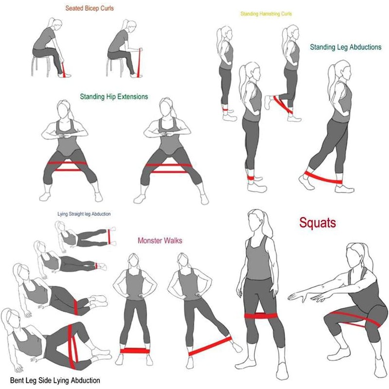 Jolliman 3 Fabric Resistance Bands, Exercise Bands for Working Out