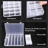 UKKQES 36 Grids Clear Stackable Plastic Organizer Storage Box Container