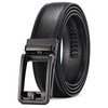 SENDEFN Men's Leather Belt, Automatic Belt, Men's Ratchet 35 mm