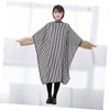 Mikinona Salon Cape Waterproof Dacron Stripe Decor Hair Cutting Perming