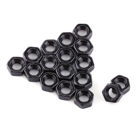 Fafeicy 100pcs Hex Nut, Din934 Black Zinc Plated Carbon Steel Metric Thread Hexagonal Nuts Used in Conjunction(M5)