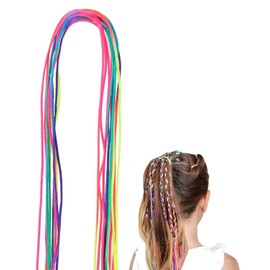 TPZORJX Pack of 30 Colourful Hair Braids - Gradient Colours Hair Rope Band Rainbow Braided Hair Scrunchie DIY Ponytail Braids Hair Styling Accessories for Girls Women (Colour)