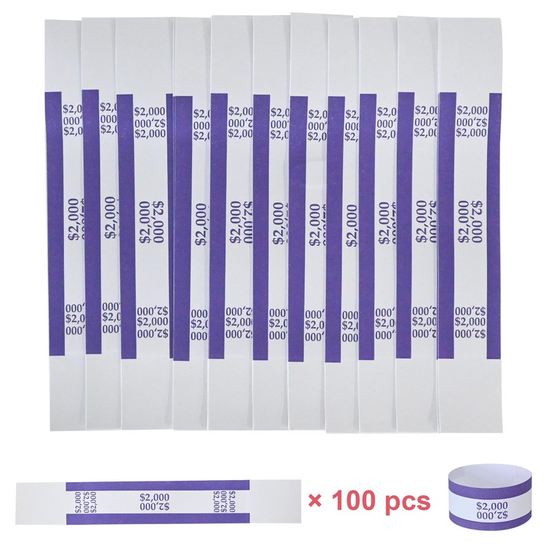 Currency Straps – Bill Wrappers, Money Bands to Organize Bills,