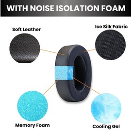 Cooling Gel Ear Pads Replacement for Sony WH-1000XM4 Headphone - Enhanced Comfort, Sound, & Sweat Resistance - Includes Sweat Covers & Pry Tool
