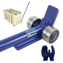 KARRYTON Pry Lever Bar 3T/6600LBS Load Capacity, 4.5FT Length Steel Handle Prylever Bar with Wheels for Heavy Duty Equipment Handling,Great Hand Tool with Four Industrial Bearings