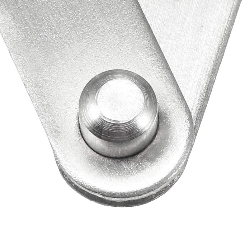 sourcing map 2 Sets Stainless Steel 360 Degree Rotating Door