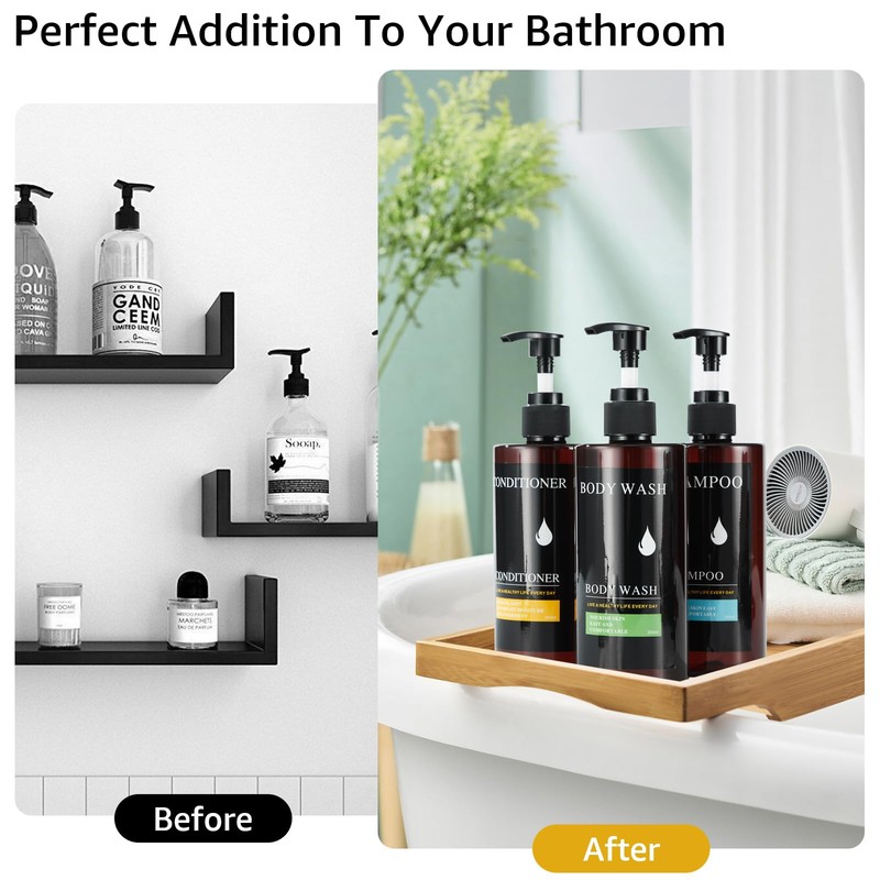 Shampoo and Conditioner Dispenser Shower Soap Dispenser No Drill 3