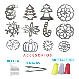 genericos varios Molde Para Bueñuelos Buñuelera Con Accesorios, Gran Variedad