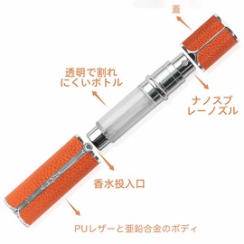 muilsae AF01BK Leather Perfume atomiser, 5ml Bottom Fill Travel Perfume Bottle, Refillable Perfume Dispenser for Women & Men (Black 5ml)