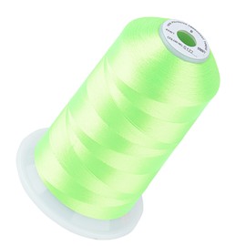 Simthread 5500Yds Embroidery Thread, 5000M High-Yardage 40WT 100% Polyester Thread – 170+ Vivid Colors, High-Speed Rated – Compatible with Brother, Singer, Janome & More - Neon Green S122