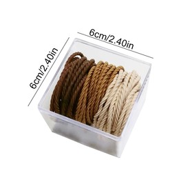 XPEX Pack of 50 Hair Bobbles, Elastic Hair Bands, High Elasticity, Hair-Friendly, Suitable for All Hair Types, for Children, Girls, Women (Brown Coffee)