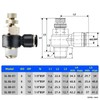 TAILONZ PNEUMATIC Pack of 5 SL8-02 Air Line Connection for