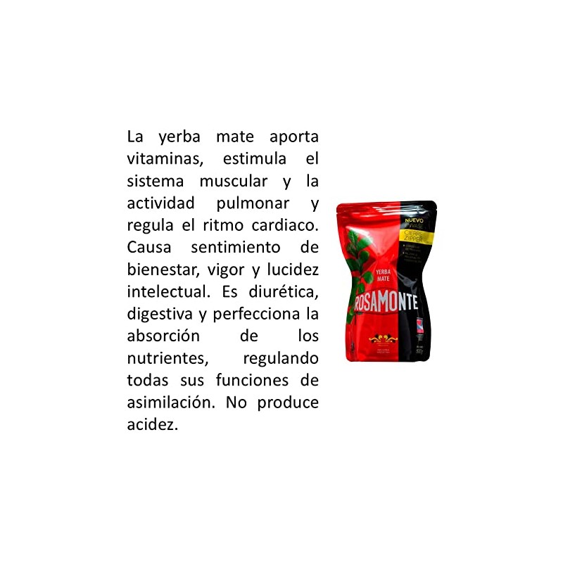 Mate Tee Rosamonte – 500 g Zip – Resealable Packaging