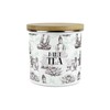 Purely Home Asian Scenes Mint Tea Canister - White Metal