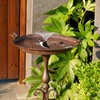 MNRYLKB Dia 18" W*28" H Large Metal Bird Bath with