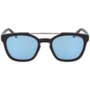 Nautica Men's N3638SP Rectangular Sunglasses, Matte Black/Blue Polarized, 54 mm