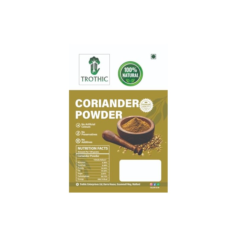 Trothic Spices Coriander Powder 100Gm