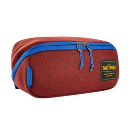 Tatonka Square Zip Pouch M (2L) – Foldable Washing Bag with 2 Zippered Mesh Pockets, No PFC/PFAS, 10 x 25 x 9 cm, Tango Red, 10 x 25 x 9 cm, Hinged Wash Bag