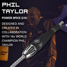 Target Darts Phil Taylor Power 9-Five Gen 10 26G 95% Tungsten Swiss Point Steel Tip Darts Set
