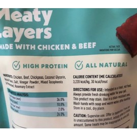 Wiggles & Wags Meaty Layers Made with Chicken & Beef Soft and Chewy Dog Treats. Plus Biggs Dog Waste Bags One Six Ounce Bag