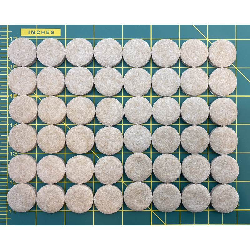 1 in. Beige Heavy-Duty Self-Adhesive 1 in. Felt Pads (48-Pack)