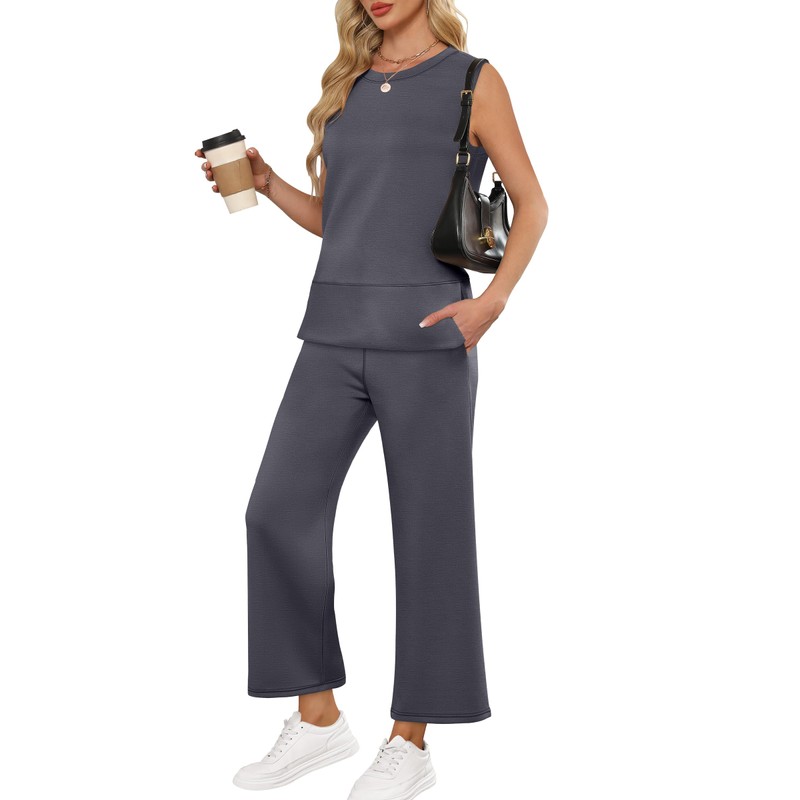 ANRABESS Womens 2 Piece Outfits Summer Beach Vacation Clothes Spring
