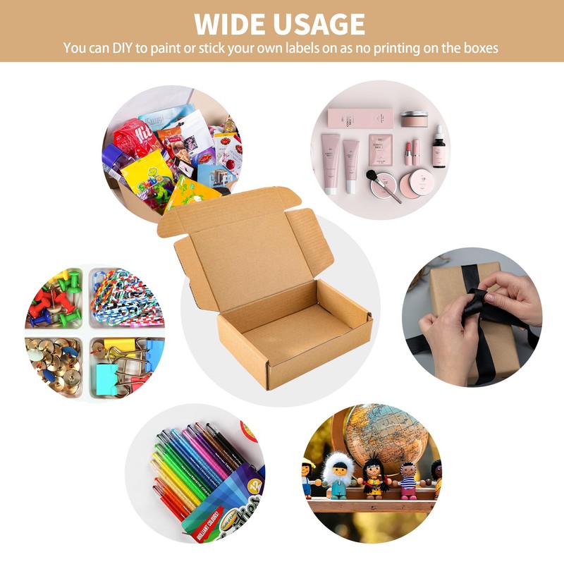 YKUKIZEE 30 Pack Small Corrugated Cardboard Shipping Boxes, 14x10x4 cm