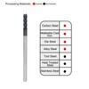 sourcing map Square Nose End Mill, 4mm Tip Dia Solid