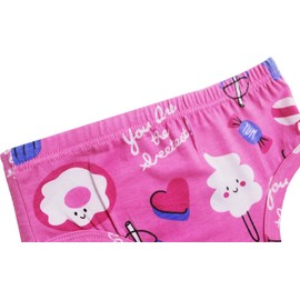 LOLPIP Girls Panties 100% Cotton Underwears for Toddler Girl Assorted Undies 6-Pack Briefs Potty Training Pants Size 2-3 Years
