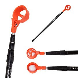 JP Lann Player Supreme Golf Ball Retriever, Orange Hinge Cup 18ft, Golf Ball Retriever Telescopic for Water, Orange Cup for Water Visibility