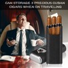 COOL KNIGHT Leather Cigar Case - Cedar Wood Lining Travel
