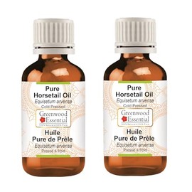 Greenwood Essential Pure Horsetail Oil (Equisetum arvense) Cold Pressed (Pack of Two) 30ml X 2 (2 oz)