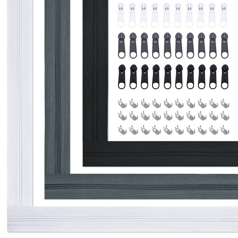 DOUSELLA Pack of 60 Zip Repair Kit Zip Stopper Top