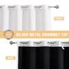 ChrisDowa White 100% Blackout Curtains for Bedroom with Black Liner,