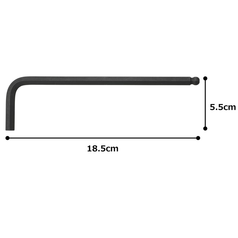 TONE BPL-08 Long Ball Point L-Shaped Wrench Double Side Width