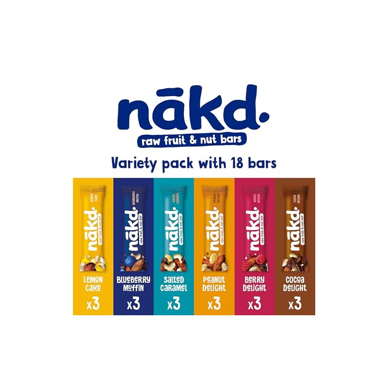 Nakd Pack Multisabores - Barritas Raw de Fruta y Frutos