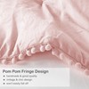 Codi Blush Comforter Set Queen - Boho Aesthetic Pom Fringe
