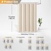 BTTN Stall Fabric Shower Curtain - 54x72 Inches Boho Linen