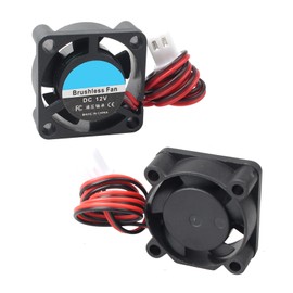 Jopto 30 Mini Brushless Fan for 3D Printer, DIY 25x25x10mm, 2510 DC 12V Hydraulic Bearing with 2 Pin Terminal, Compatible with Laptop, Graphics Card, PC, CPU, Computer Case, with 30 pcs