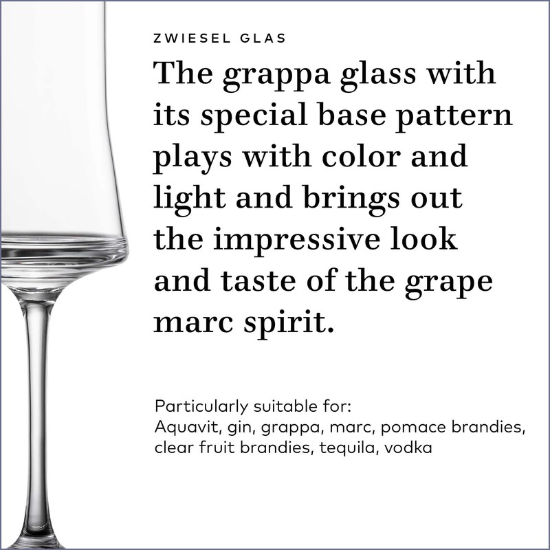 ZWIESEL GLAS Echo Grappa Glass (Set of 4), Bar Glasses