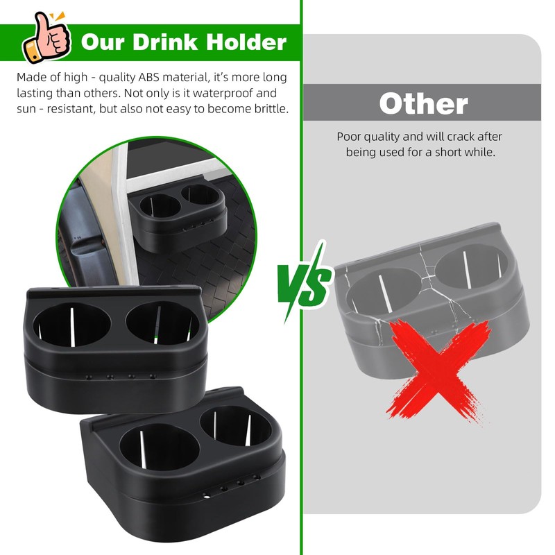 Roykaw Golf Cart Dual Cup Holder Compatible with Club Car