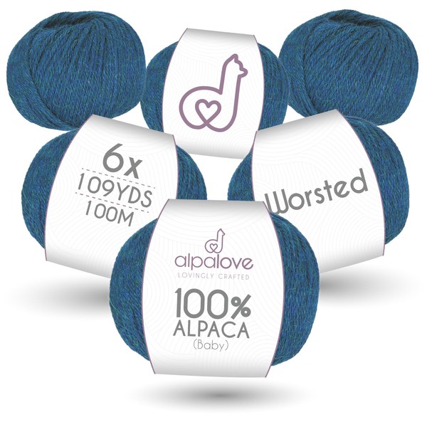 ALPALOVE Worsted Set (6 x 1.75 oz) Super Soft Baby